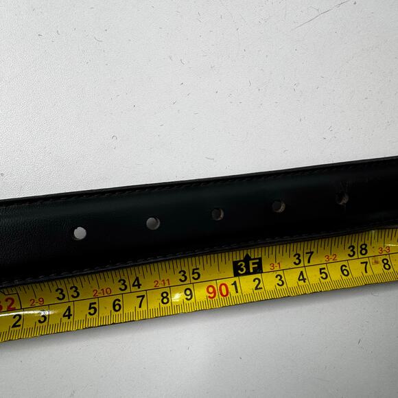 CHAUCER  Black Leather Belt USA Size 36 USA - Picture 5 of 5